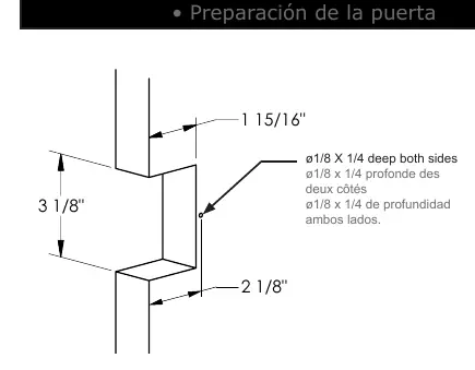 Door preparation dimensions