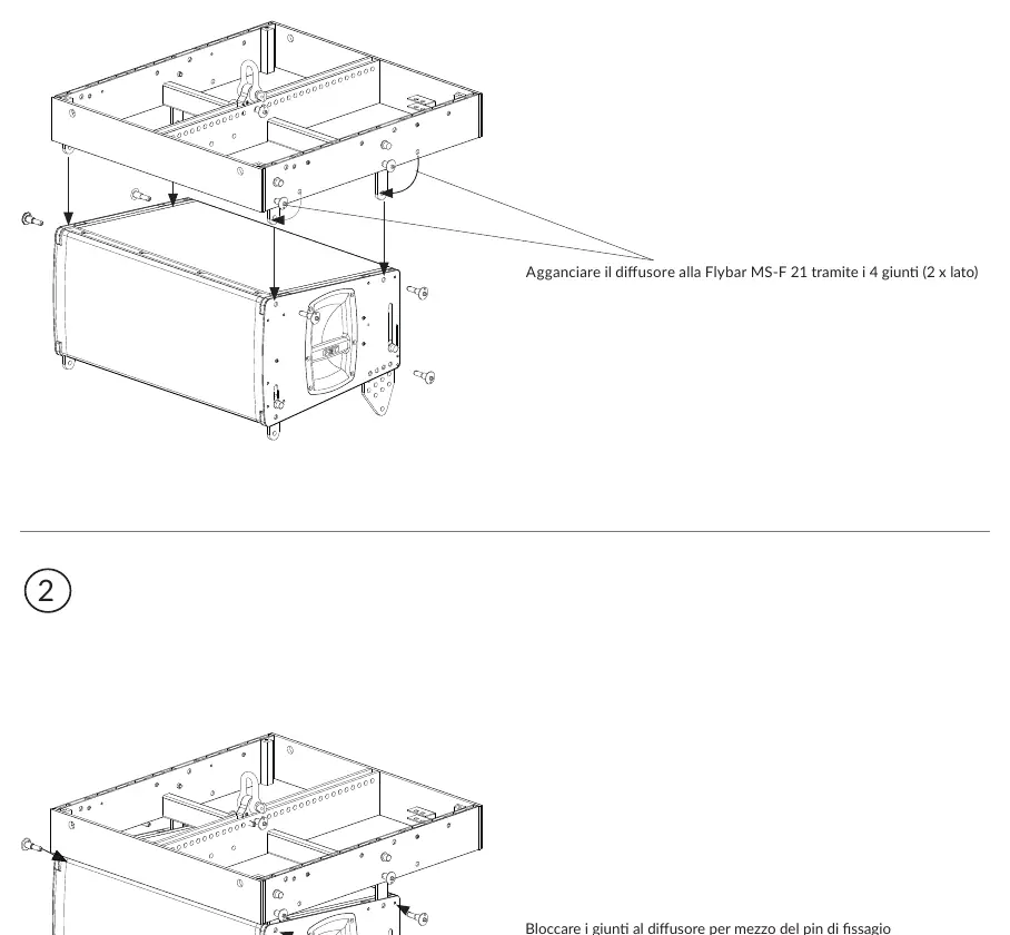 Vertical array installation steps