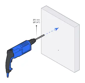 Drilling and mounting procedure