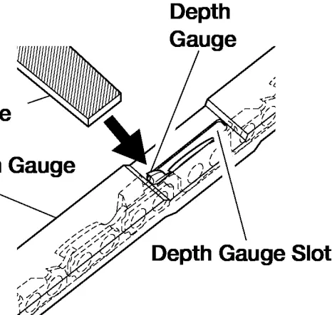 Filing the depth gauge