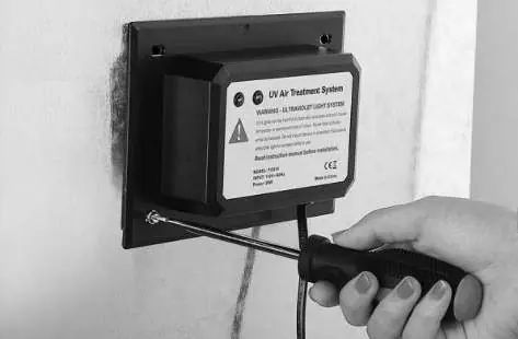 Securing the unit with screws