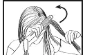 Placing hair between the plates