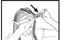 Wrapping hair around the barrel