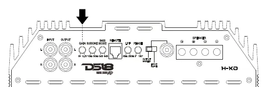 Amplifier input and control panel
