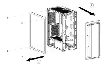 Disassembly of side panels