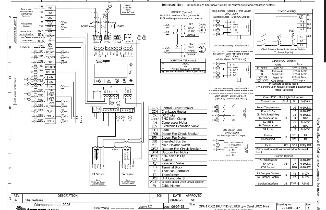 Client wiring details (Sheet 2)