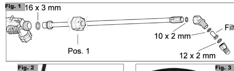 Fig 1: Spray tube assembly.