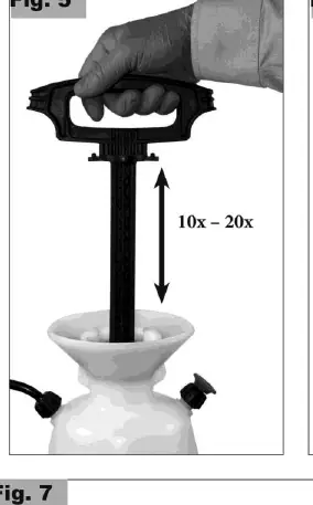 Fig 5: Pumping the unit.