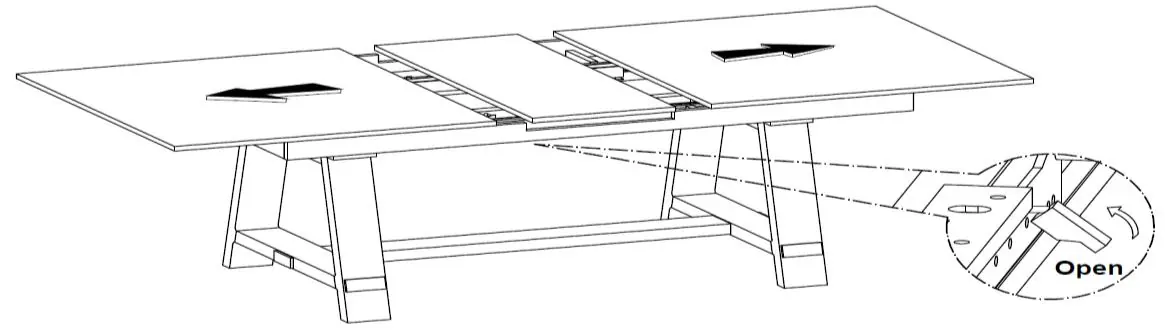 Opening the table extension.