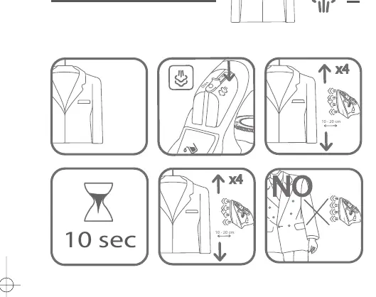Vertical steaming instructions