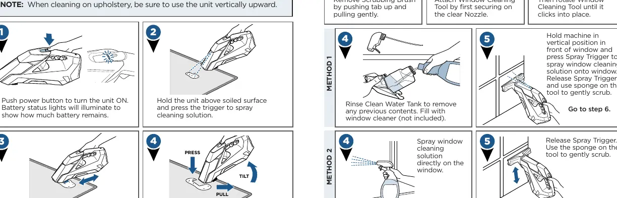 Spot cleaning procedure