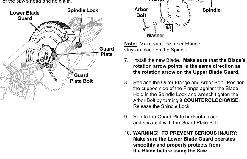 Tool changing procedure