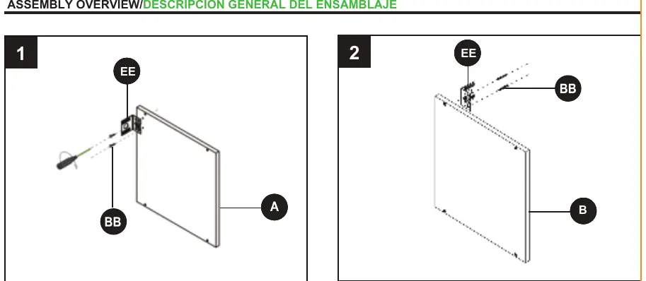 Assembly steps 1 and 2