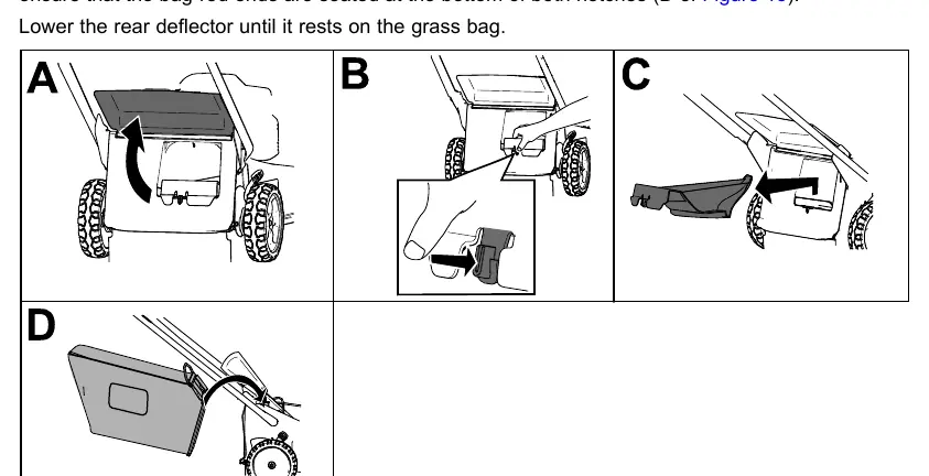 Installing the grass bag