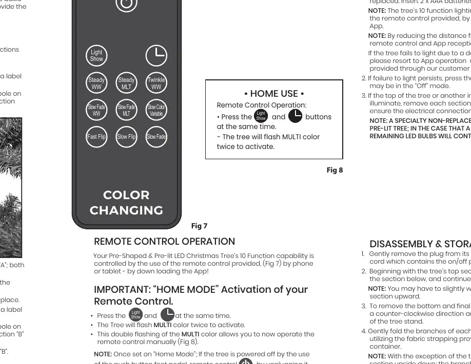 Remote control and Home Mode activation