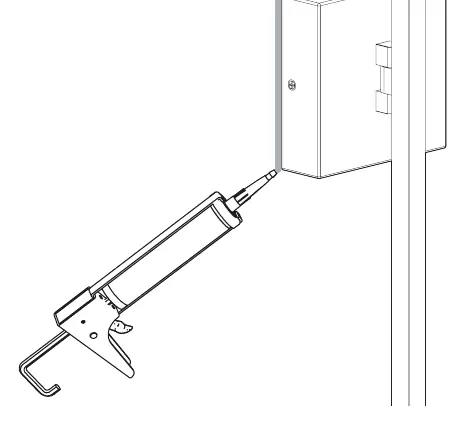 Applying sealant for outdoor installation
