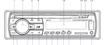 Front panel controls layout