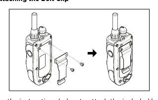 Attaching the belt clip