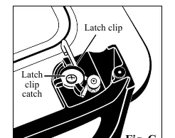 Checking that latch clips are under the edge of the catches.