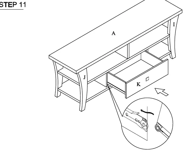 Step 11: Drawer insertion
