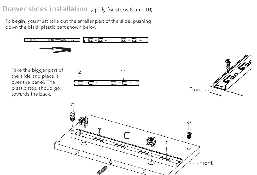 Drawer slide installation