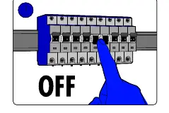 Turn off power at the circuit breaker