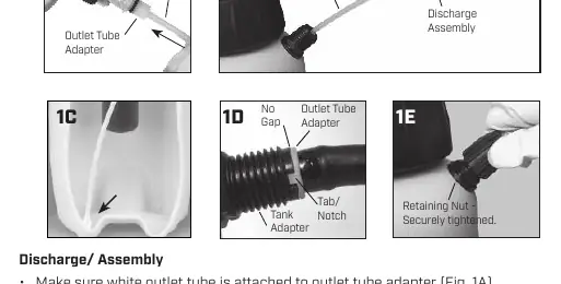 Hose to Tank Assembly (1A-1E)