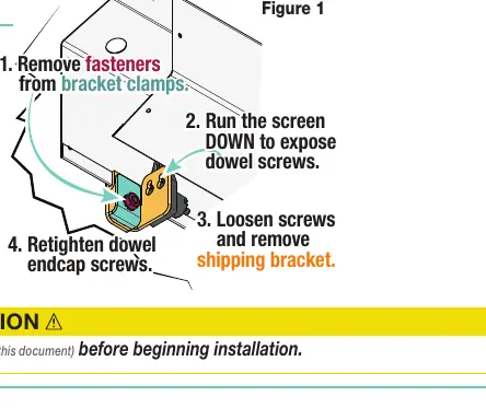 Removing shipping brackets