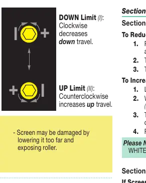 Limit adjustment screws