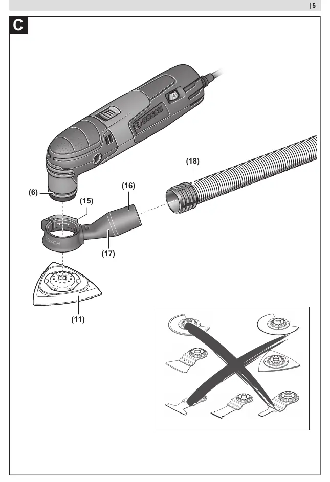 Connecting the dust extraction system.
