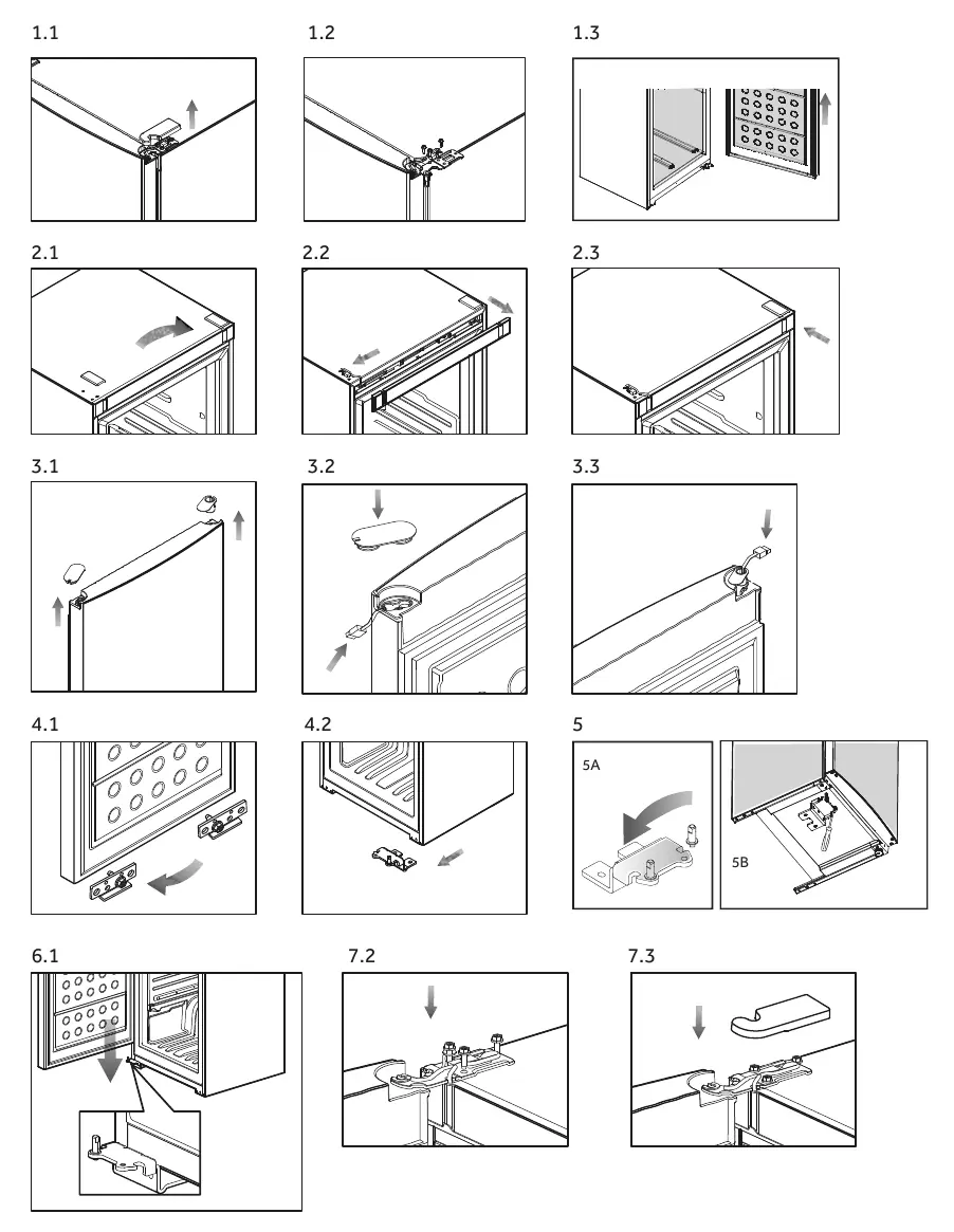 Door reversibility diagrams