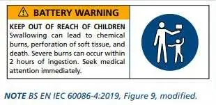 Battery warning