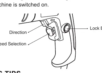 Controls for direction and speed.