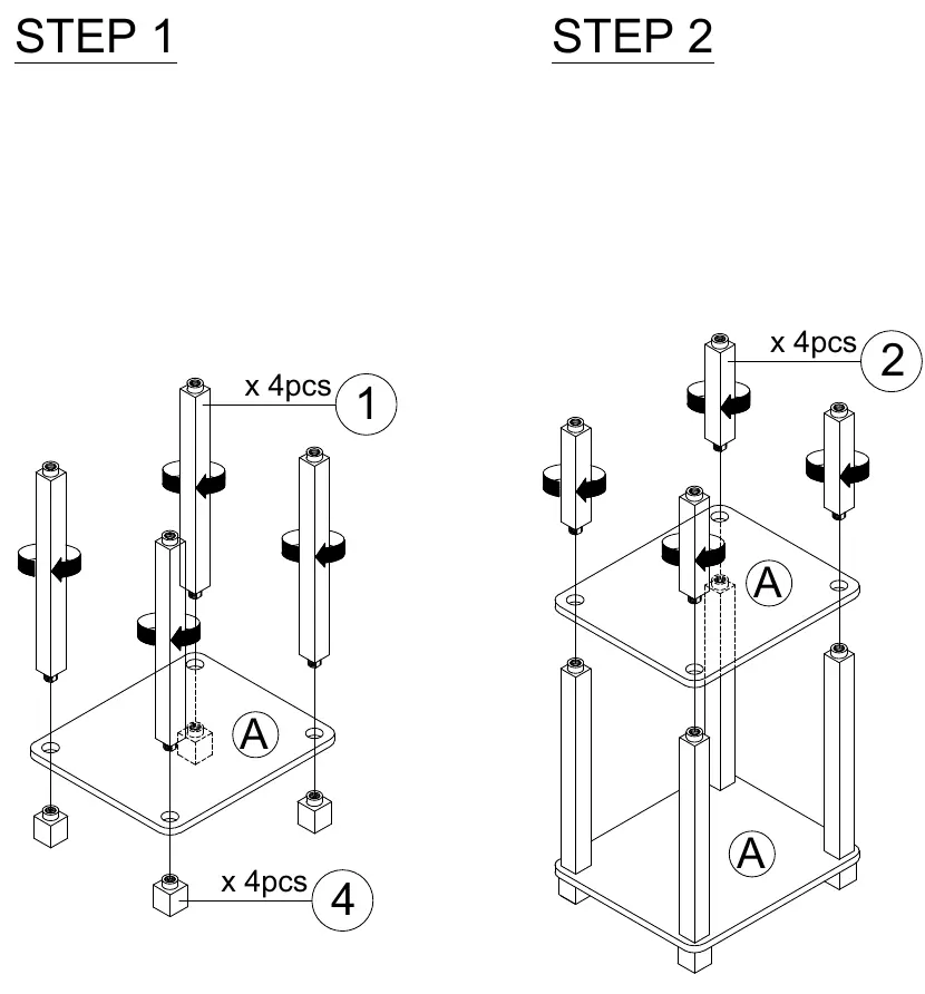 Assembly Steps 1 and 2