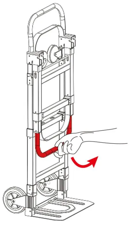 Setting up the four-wheel trolley mode