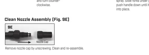 Troubleshooting shut-off and nozzle