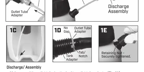 Hose to tank assembly steps