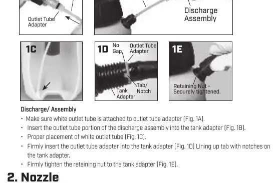 Hose to Tank assembly steps