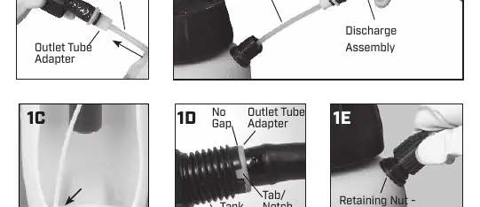 Hose to Tank Assembly (Fig 1A-1E)