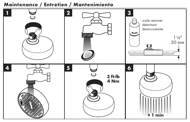 Maintenance steps 1-6
