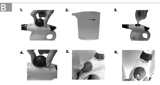 Filling and operation steps