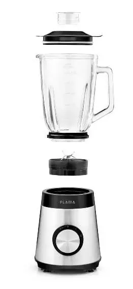 Exploded view of the blender assembly