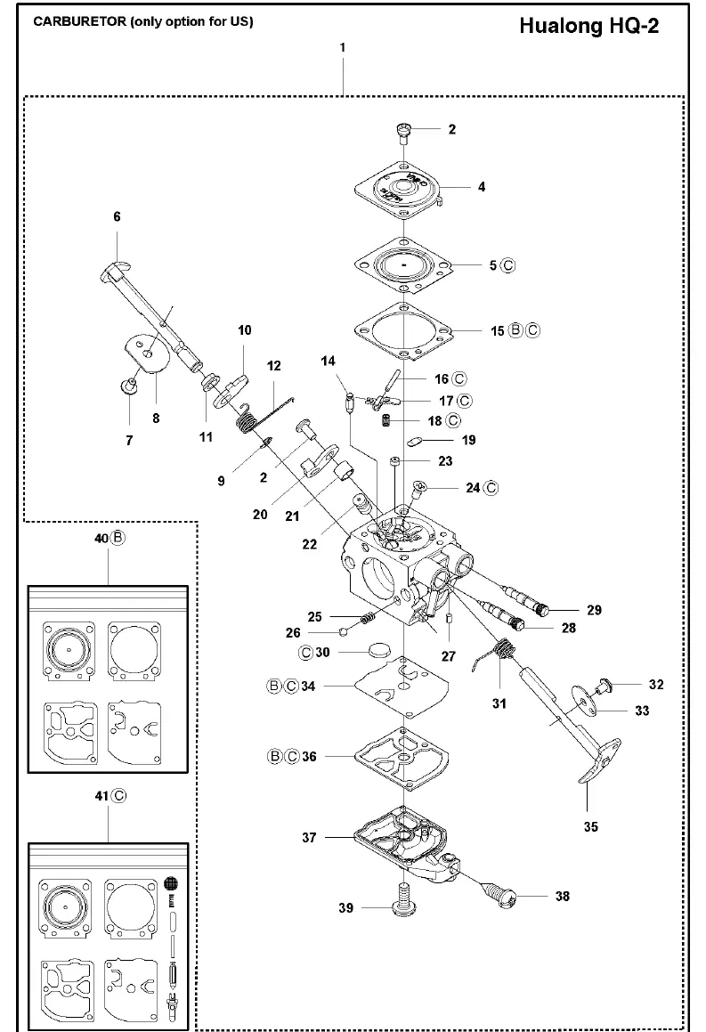 Carburetor assembly diagram