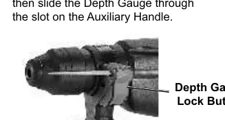 Depth gauge adjustment