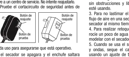 ALCI safety plug test buttons