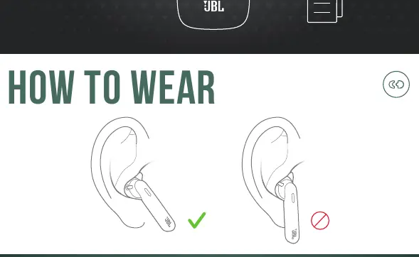 How to wear the earbuds