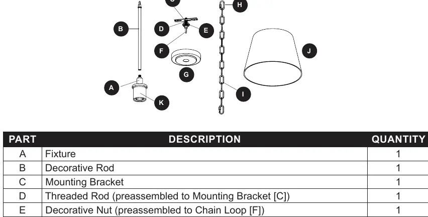 Parts identification diagram