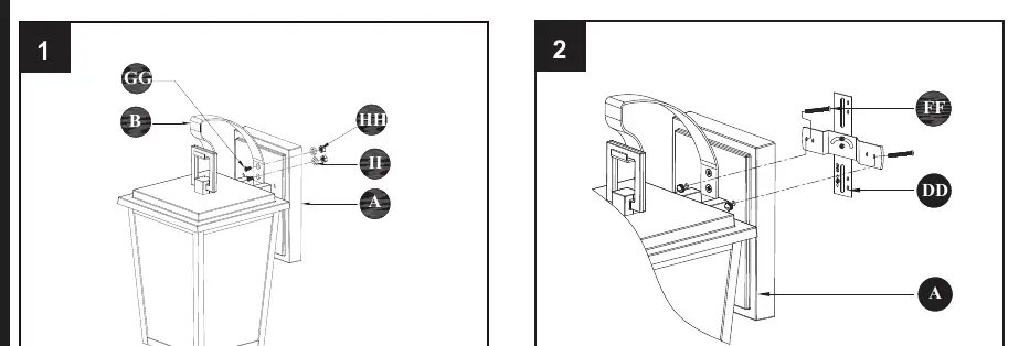 Steps 1-2: Assembly of the fixture body and curve arm.