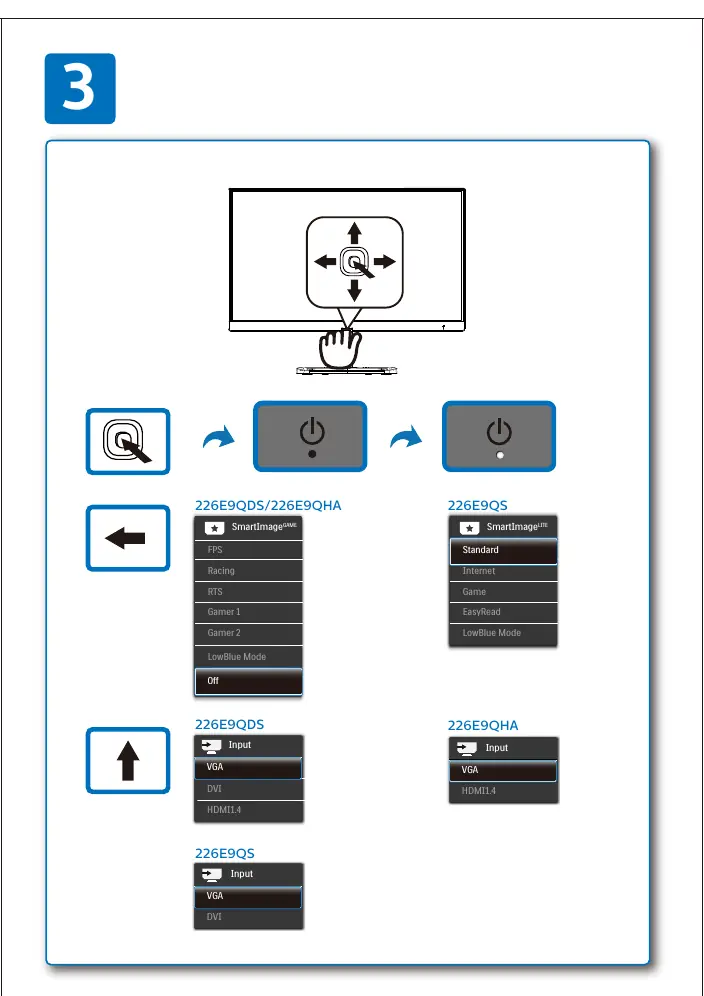 OSD menu navigation