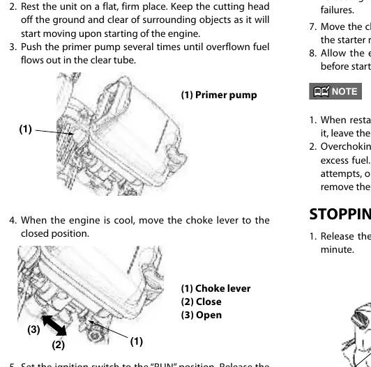 Starting engine controls
